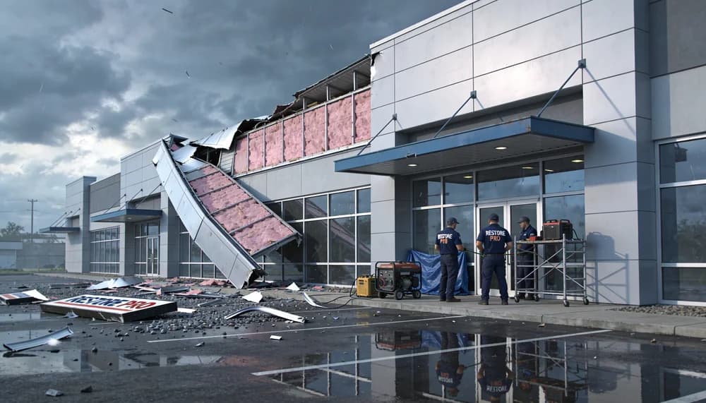 Wind Damage to Commercial Properties: Emergency Response Guide