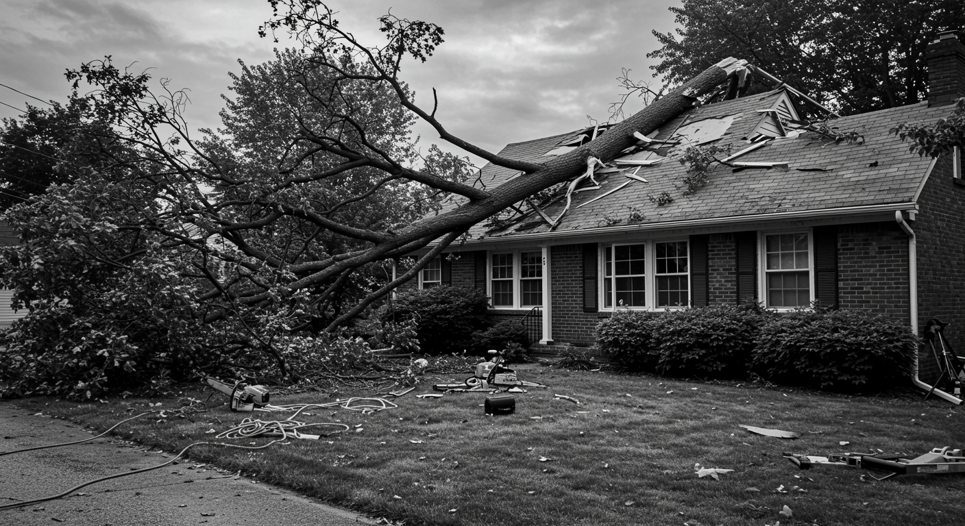 Storm Damage Roof Tarping & Tree Removal in New Jersey