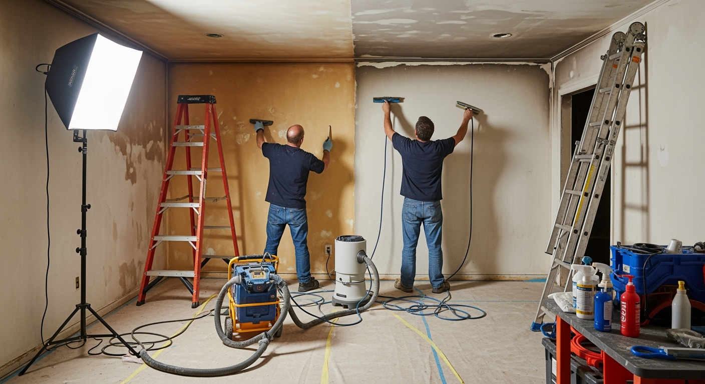 Smoke Damage Repair Techniques for Walls, Ceilings, and Floors
