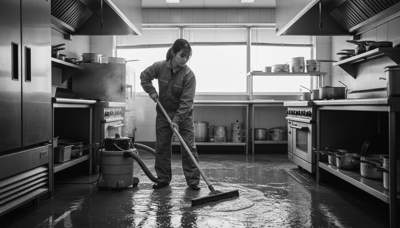 Emergency water extraction and cleanup services using professional restoration equipment