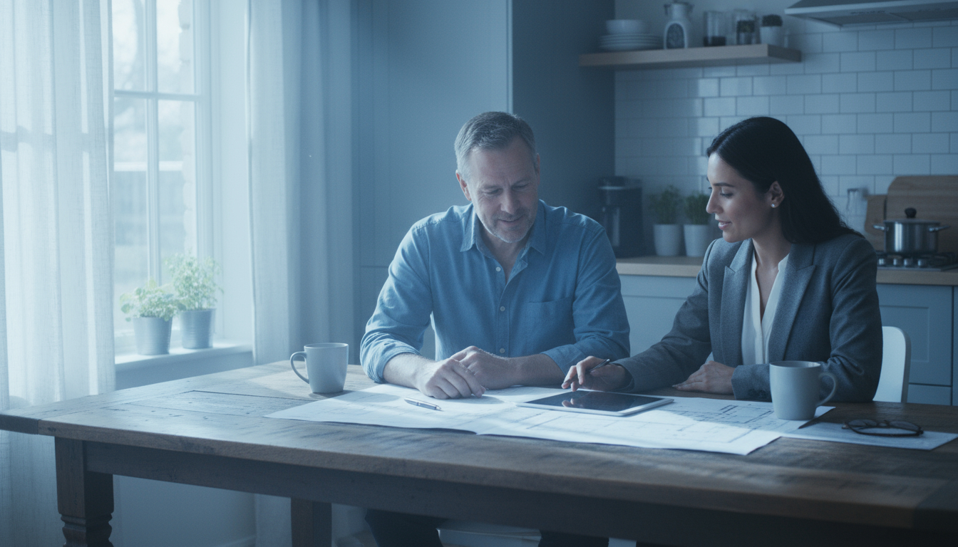 Choosing the Right Restoration Company: What to Look For Homeowner discussing restoration project with qualified contractor during consultation