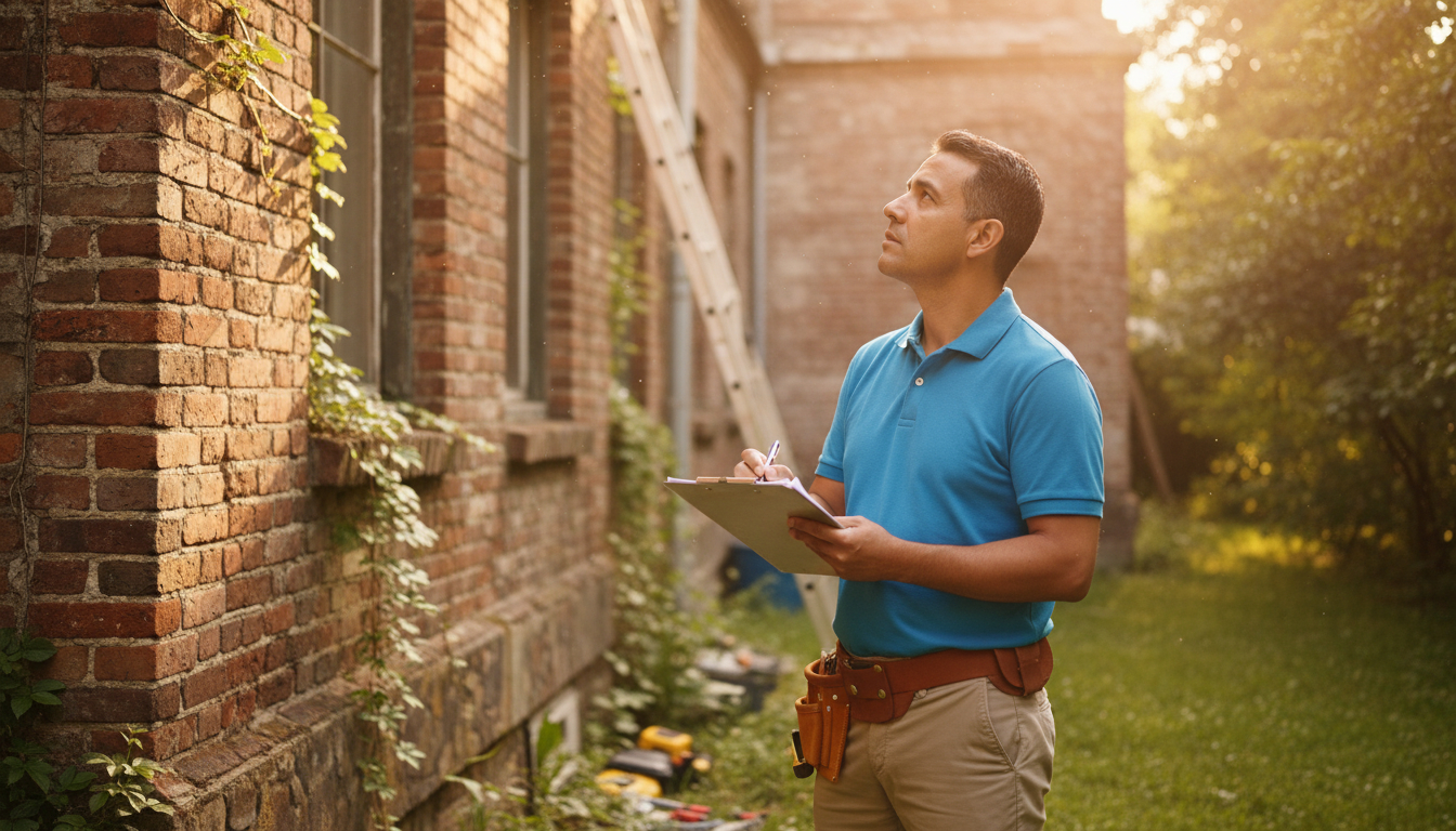 Disaster Recovery Planning: Protecting Your Property Before It's Too Late Property owner conducting comprehensive disaster preparedness assessment with inspection checklist