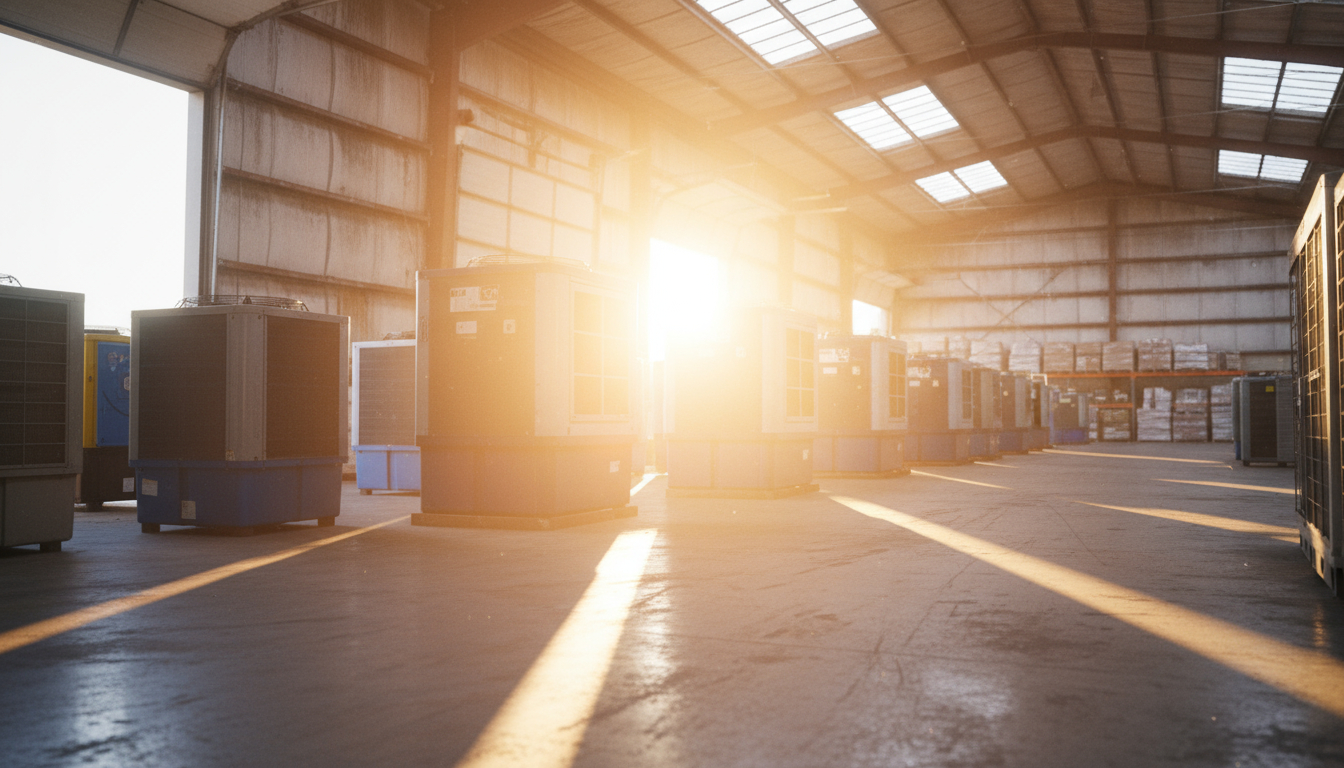 Emergency Cooling Solutions for Unexpected HVAC Failures Various temporary cooling equipment options including spot coolers and portable AC units