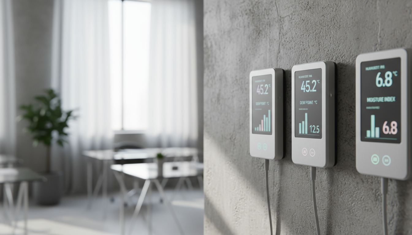 Psychrometric Principles in Water Damage Restoration IoT moisture monitoring sensors providing real-time psychrometric data during restoration