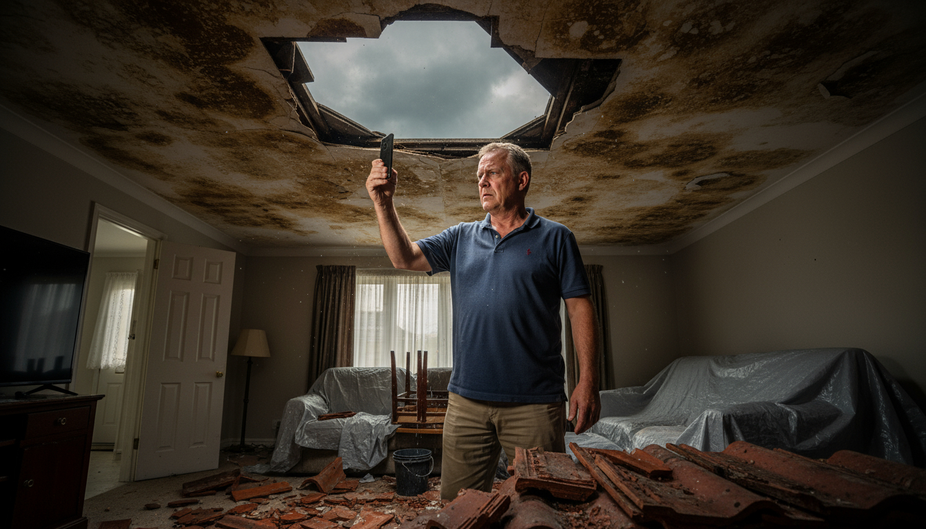 Documenting storm damage with smartphone photos for insurance claims
