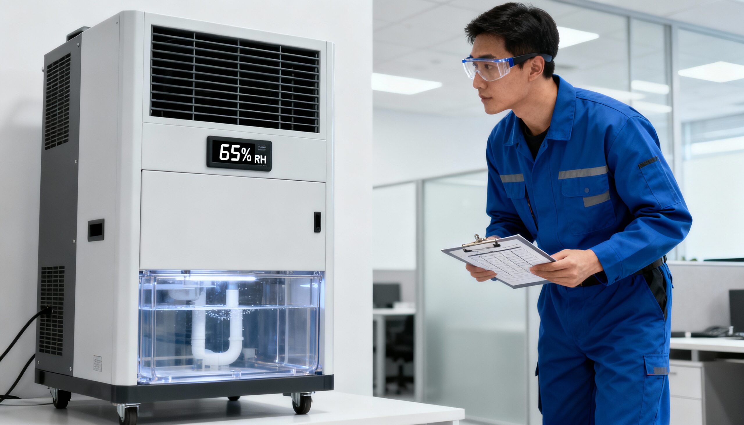 Industrial dehumidifiers and moisture removal technology used in professional structural drying dehumidification science