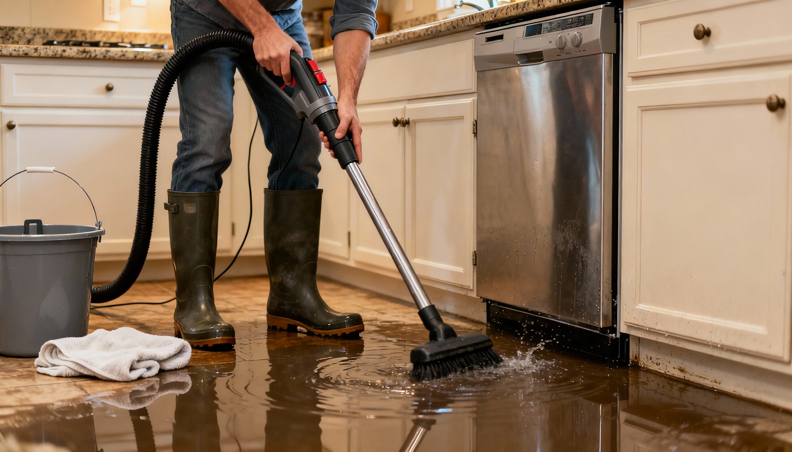 DIY water cleanup techniques using wet dry vacuum for small-scale emergency water extraction in kitchen