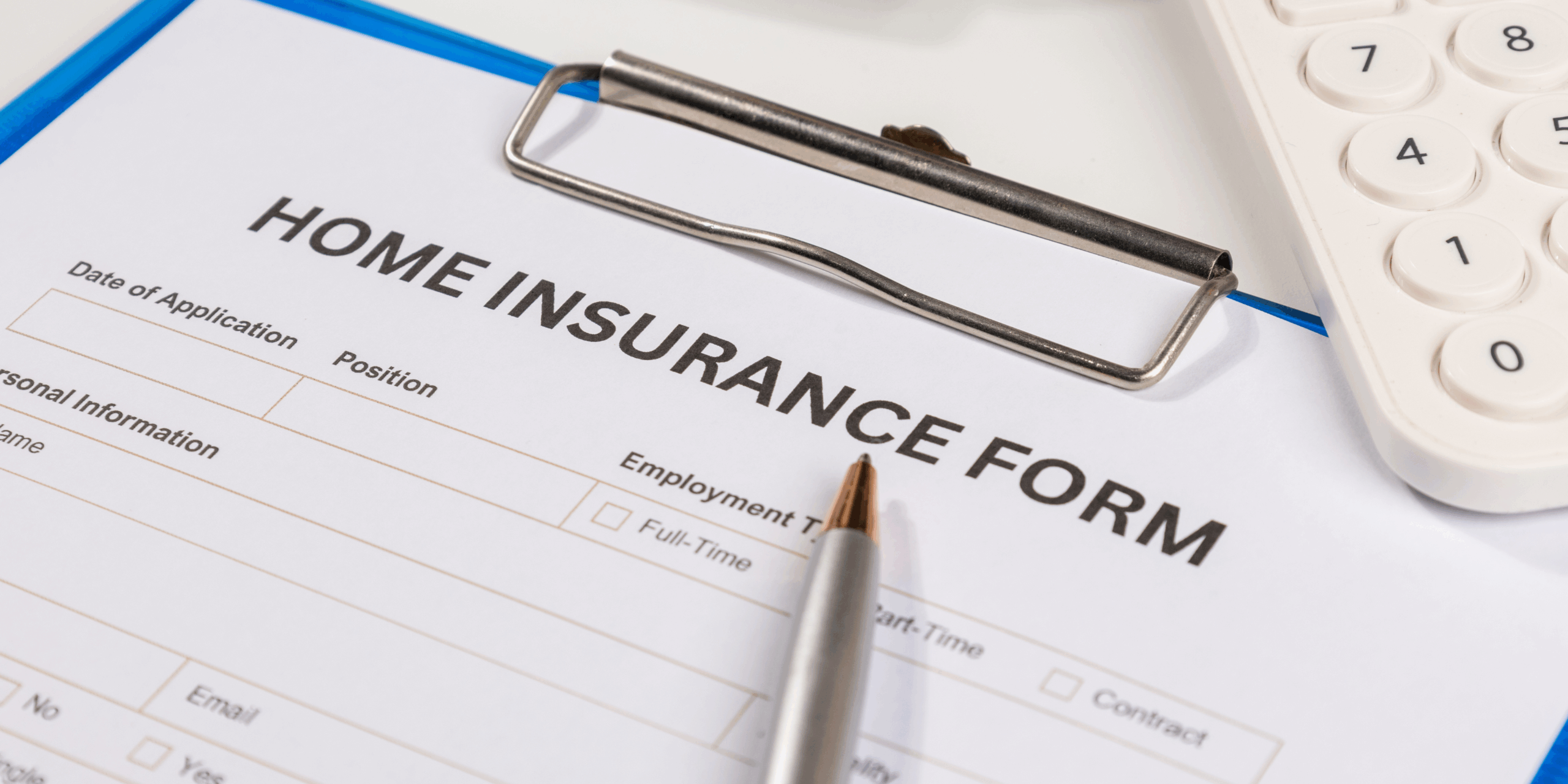 Home insurance form for water damage claims