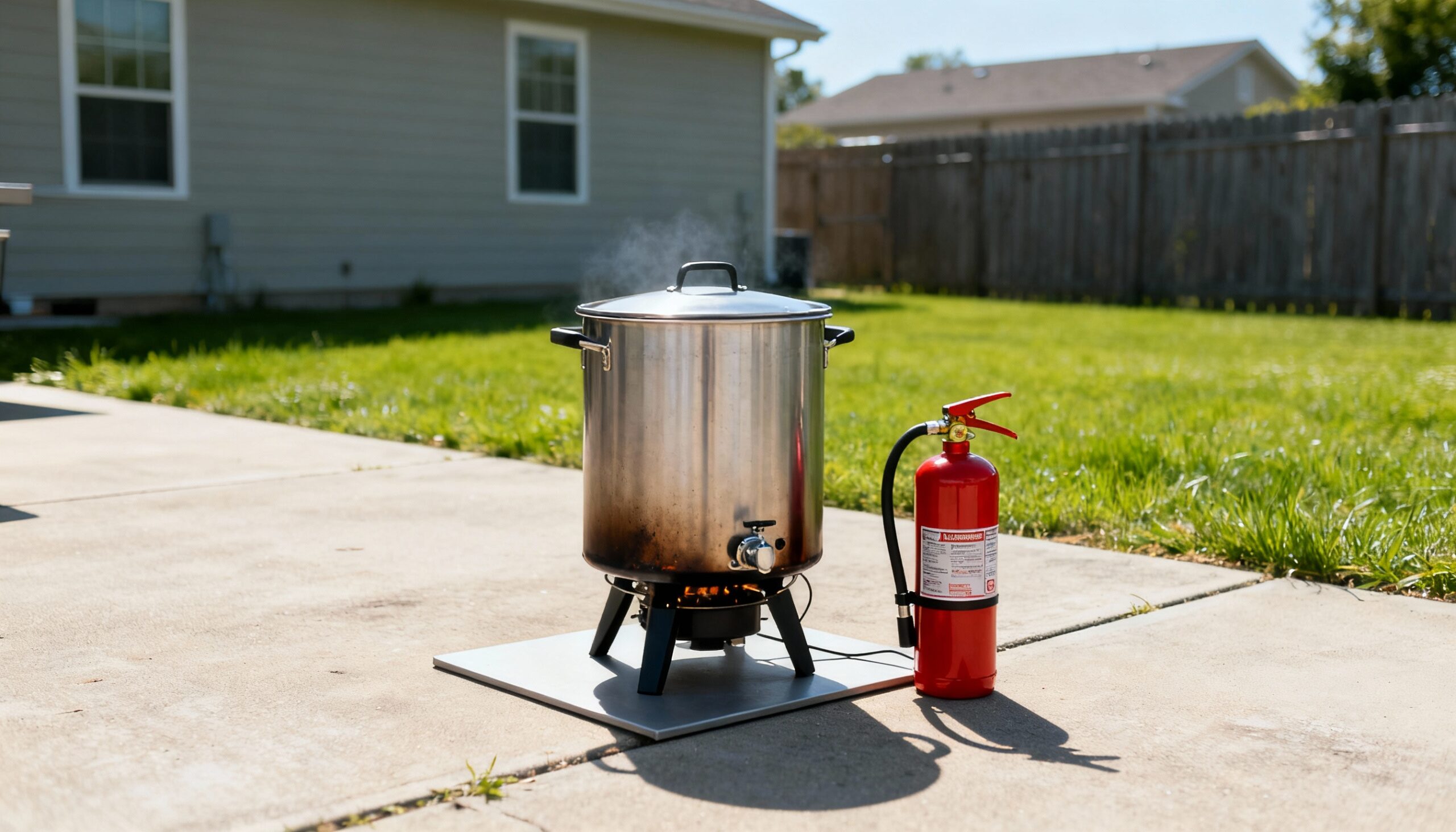 Proper turkey fryer placement is essential for thanksgiving safety and kitchen fire prevention