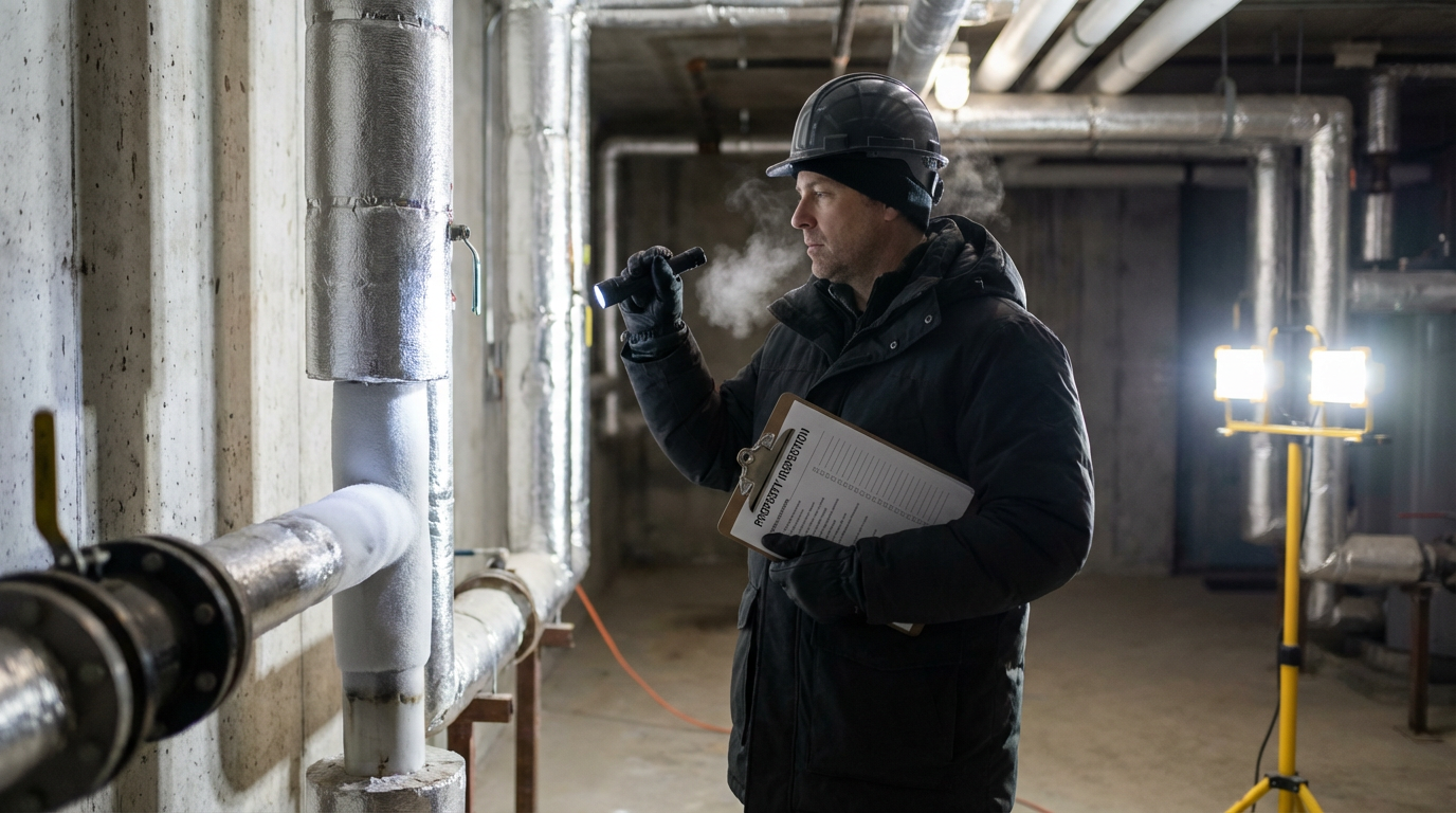 Water damage prevention in Fairfield - property manager flood checklist inspection in commercial building