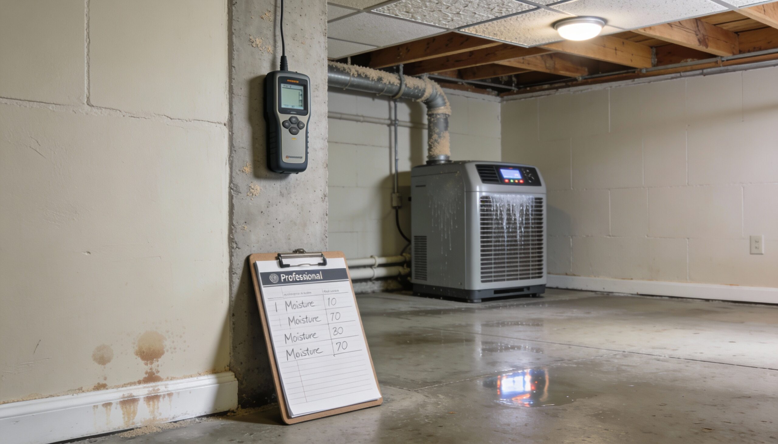 How to find water damage in Fairfield NJ basement