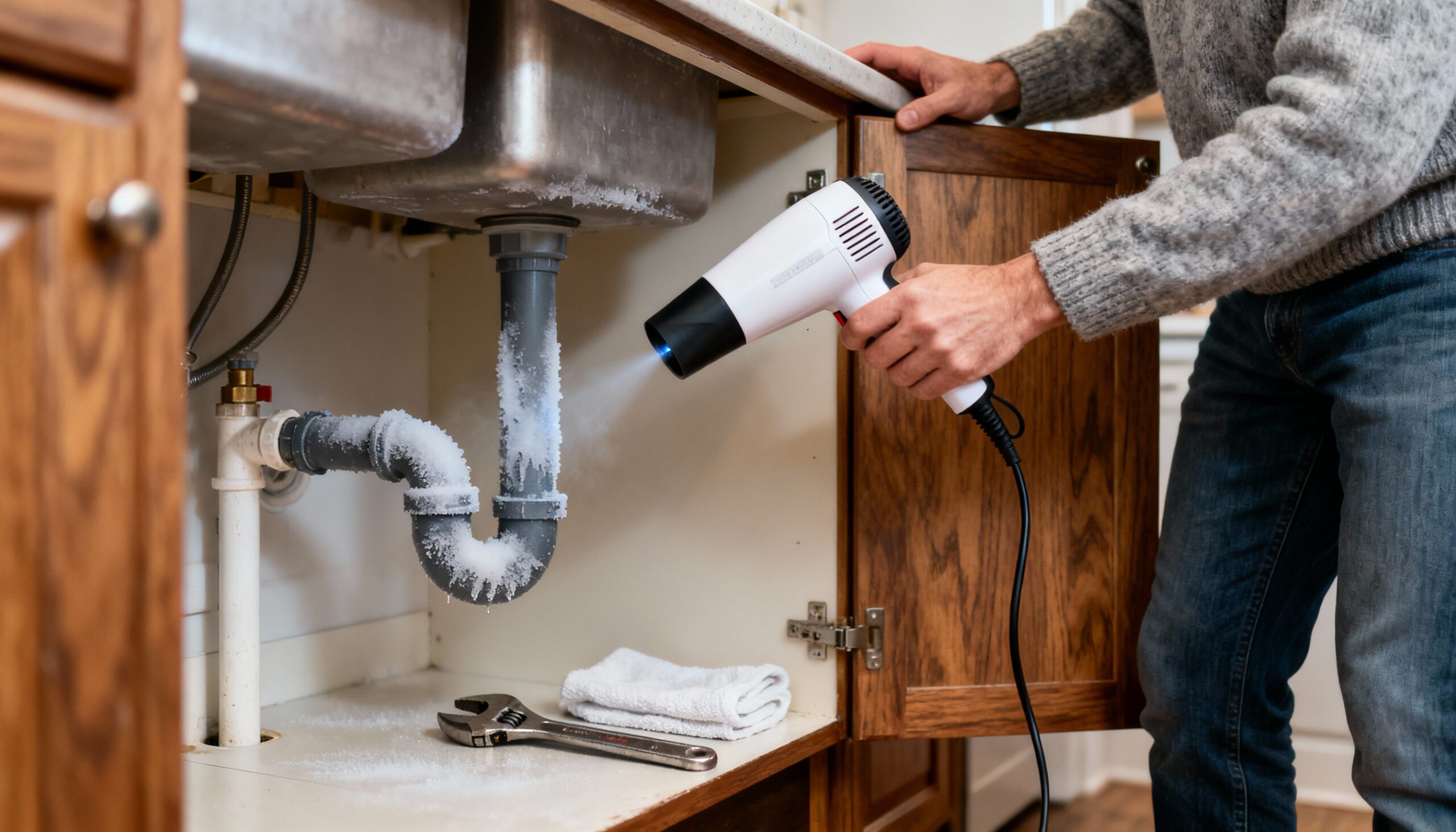 Safe frozen pipe thawing technique for Harrisburg homeowners facing pipes freezing what to do situations