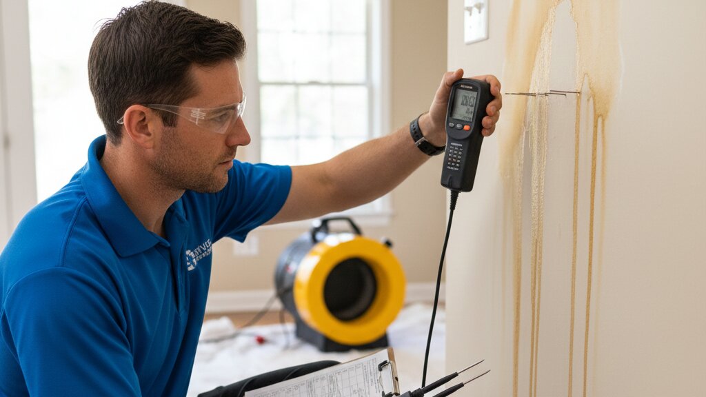 Water damaged drywall assessment determining drywall water damage repair